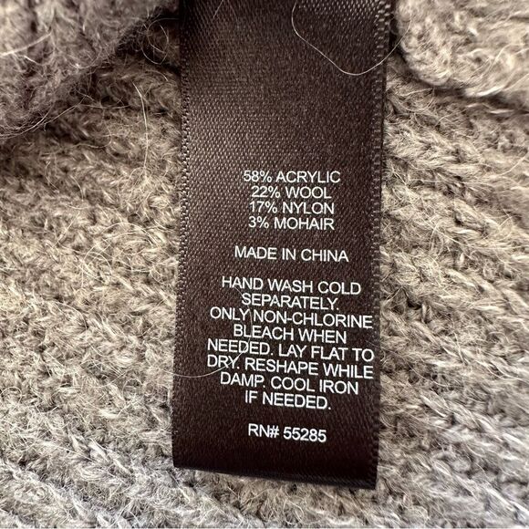 NWOT Express Women’s Charcoal Cowl Neck Sweater SZ XS Wool Classic Cozy Comfy - Picture 8 of 9